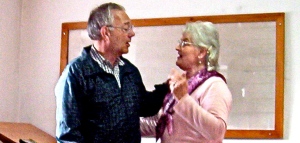 Dan and Anne singing, "Tell Me Why," for the LST party.  We sang together for 58 1/2 years.