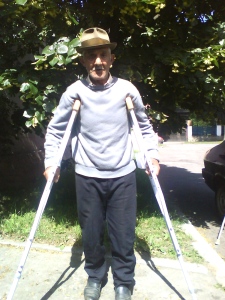 He thanks you for his adjustable crutches.
